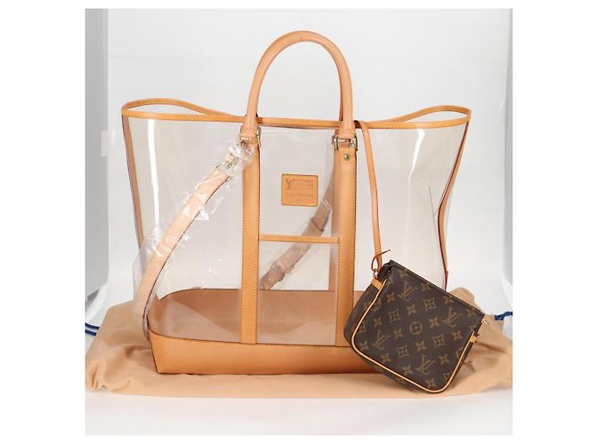 LOUIS VUITTON Borsa Tote Isaac Mizrahi Vinile Pelle Trasparente M99027 Auth 124651SAV - vista 12