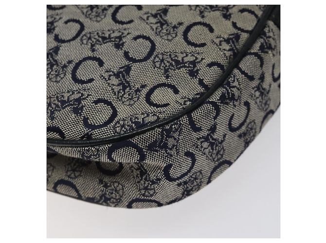 Céline CELINE C Sulky Schultertasche aus Segeltuch in Marineblau und Gold Auth BA1890 Golden - Ansicht 14