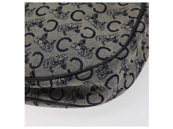 Céline CELINE C Sulky Schultertasche aus Segeltuch in Marineblau und Gold Auth BA1890 Golden - Ansicht 16
