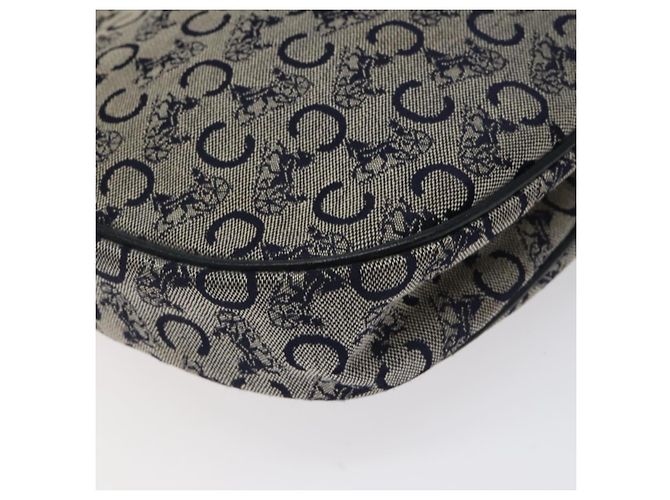 Céline CELINE C Sulky Schultertasche aus Segeltuch in Marineblau und Gold Auth BA1890 Golden - Ansicht 17