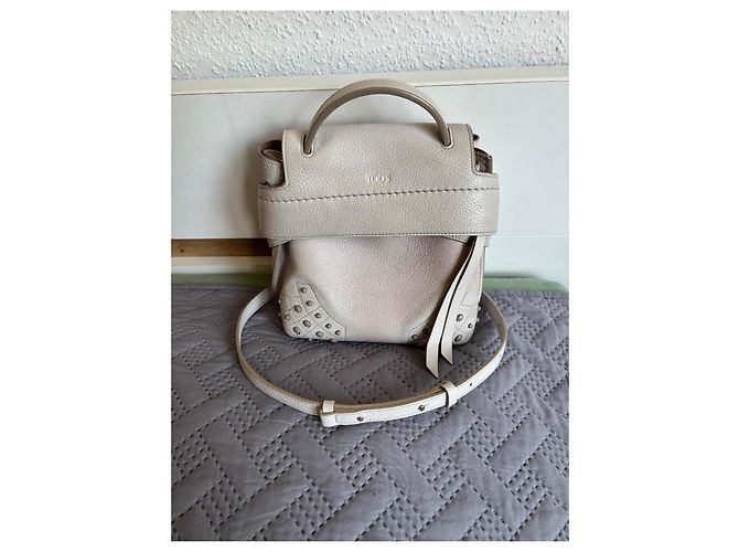 Borsa a mano Tod's Wave in pelle color eggshell Bianco sporco - vista 2