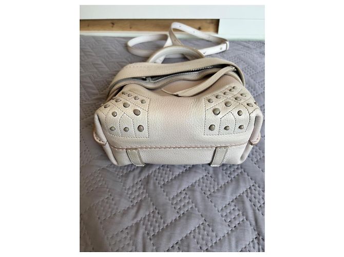 Borsa a mano Tod's Wave in pelle color eggshell Bianco sporco - vista 4
