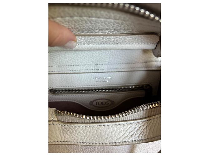 Borsa a mano Tod's Wave in pelle color eggshell Bianco sporco - vista 6