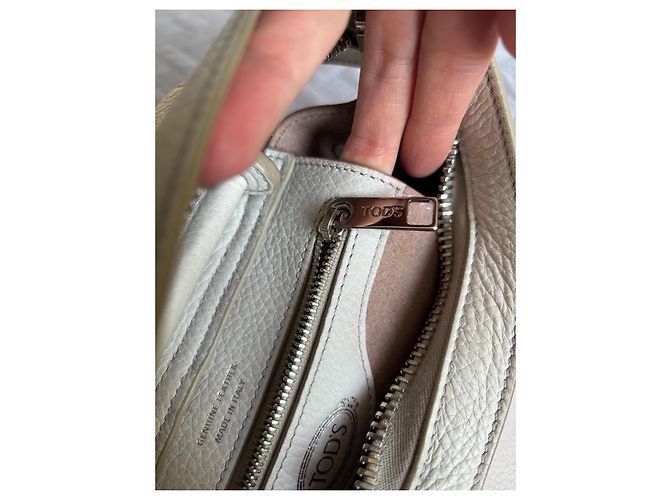 Borsa a mano Tod's Wave in pelle color eggshell Bianco sporco - vista 7