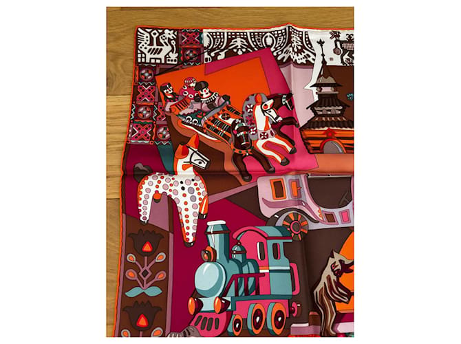 Quadrato Hermès 90 Zabavushka Multicolore - vista 3
