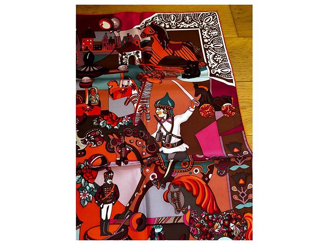 Quadrato Hermès 90 Zabavushka Multicolore - vista 6
