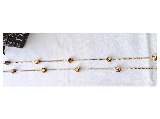 Christian Dior L. 95 cm - assinado GROSSE GERMANY para Ch. DIOR em muito bom estado Dourado Gold hardware - vista 10