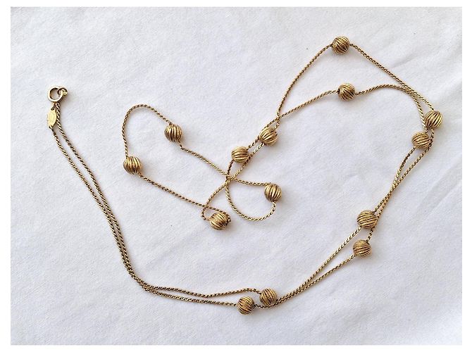 Christian Dior L. 95 cm - assinado GROSSE GERMANY para Ch. DIOR em muito bom estado Dourado Gold hardware - vista 2