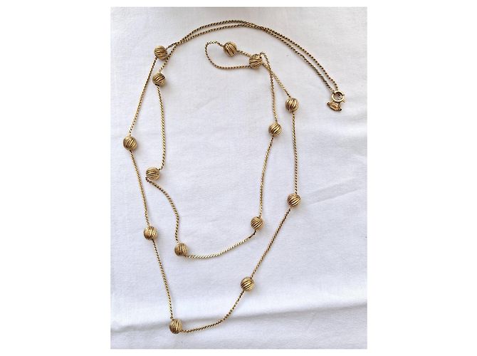 Christian Dior L. 95 cm - assinado GROSSE GERMANY para Ch. DIOR em muito bom estado Dourado Gold hardware - vista 3