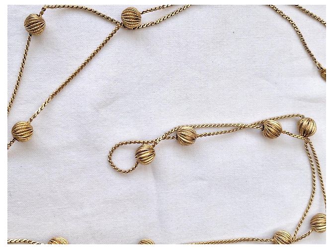 Christian Dior L. 95 cm - assinado GROSSE GERMANY para Ch. DIOR em muito bom estado Dourado Gold hardware - vista 4