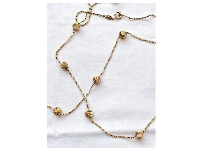 Christian Dior L. 95 cm - assinado GROSSE GERMANY para Ch. DIOR em muito bom estado Dourado Gold hardware - vista 6