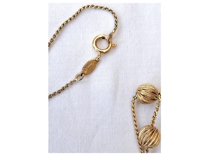 Christian Dior L. 95 cm - assinado GROSSE GERMANY para Ch. DIOR em muito bom estado Dourado Gold hardware - vista 7