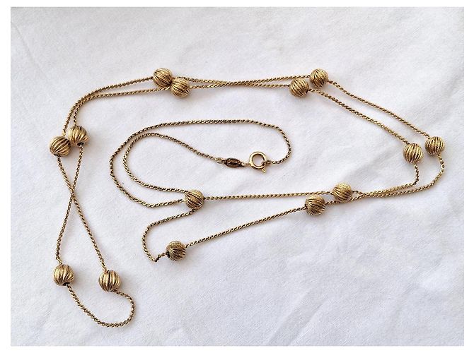 Christian Dior L. 95 cm - assinado GROSSE GERMANY para Ch. DIOR em muito bom estado Dourado Gold hardware - vista 8