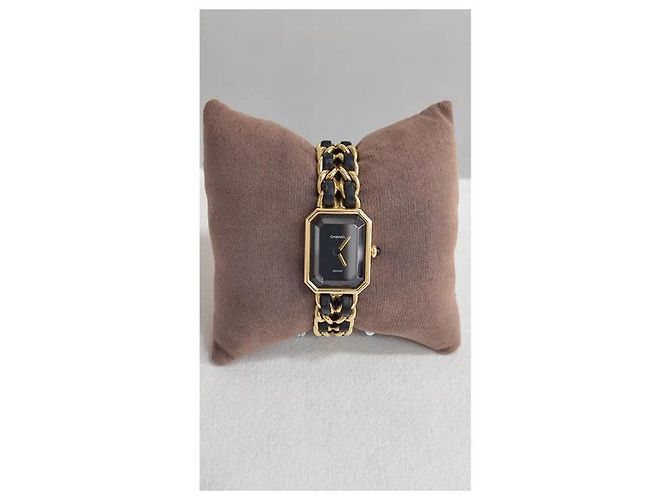Orologio Chanel Première oro e pelle nera D'oro - vista 10