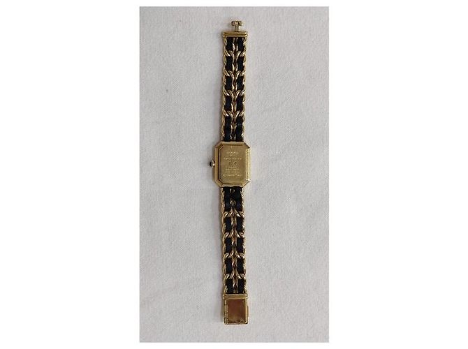 Orologio Chanel Première oro e pelle nera D'oro - vista 5