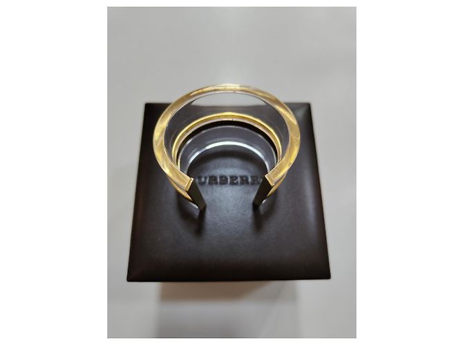 Bracciale manchette Burberry trasparente con dettagli dorati D'oro - vista 3