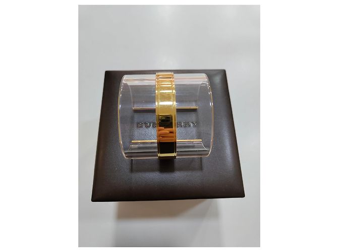 Bracciale manchette Burberry trasparente con dettagli dorati D'oro - vista 7