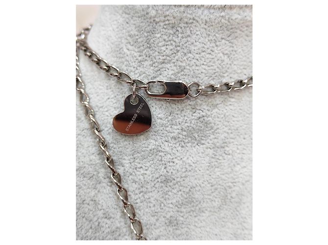 Collar Burberry de Cadena con Reloj de Corazón Plata - vista 5