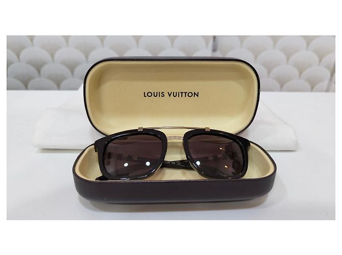 Gafas de sol Louis Vuitton Z0364W Negras Plateadas Marrón oscuro - vista 4