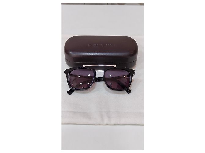 Gafas de sol Louis Vuitton Z0364W Negras Plateadas Marrón oscuro - vista 8