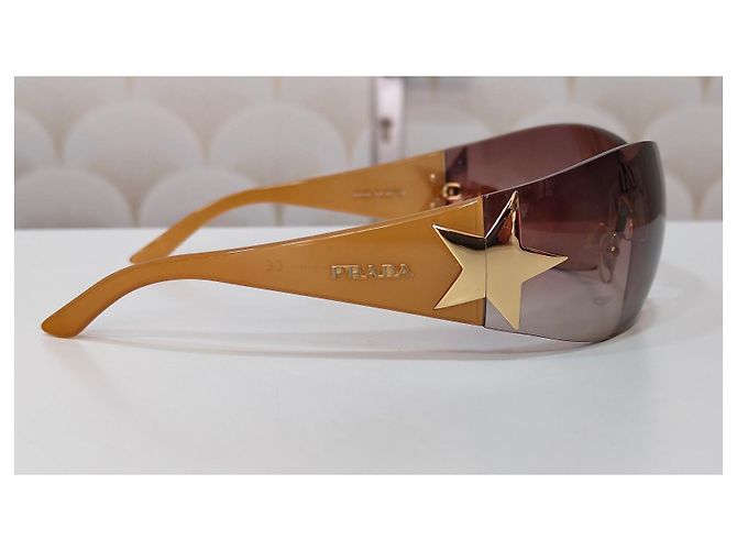 Gafas de sol Prada Mask Shield Beige - vista 2