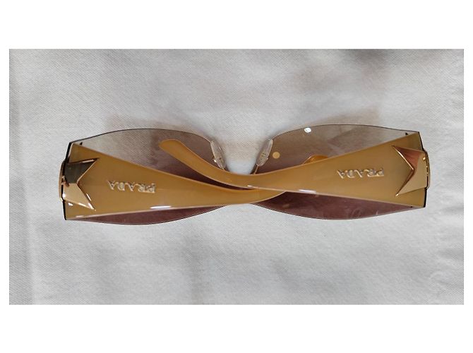 Gafas de sol Prada Mask Shield Beige - vista 4