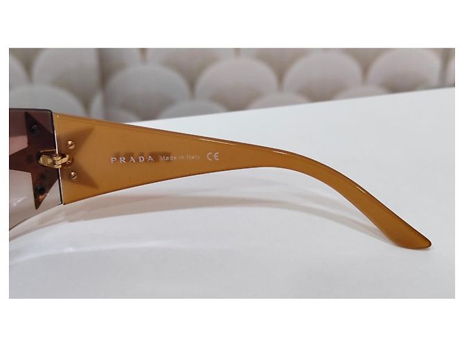 Gafas de sol Prada Mask Shield Beige - vista 6