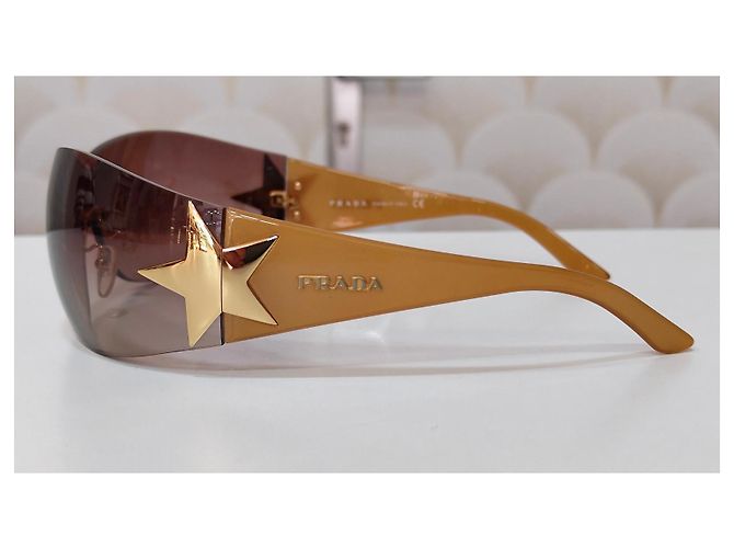Gafas de sol Prada Mask Shield Beige - vista 7