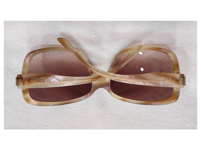 Dior Sonnenbrille Oversized Quadratisch Beige - Ansicht 12