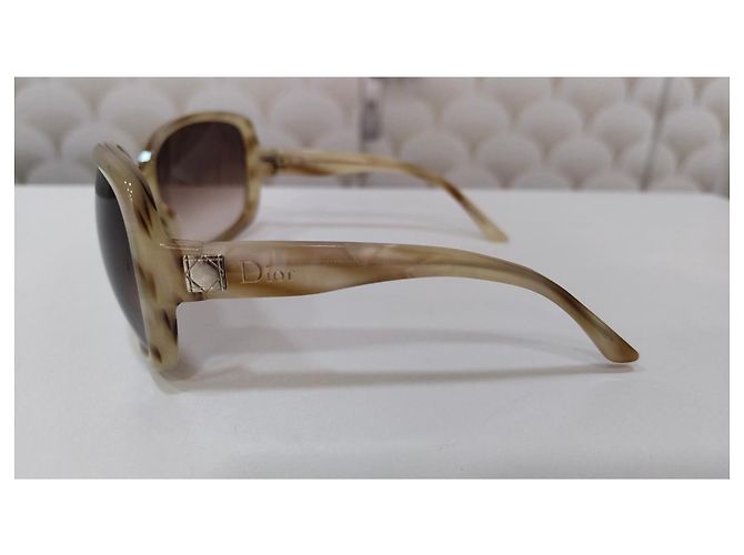 Dior Sonnenbrille Oversized Quadratisch Beige - Ansicht 18