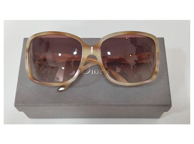 Dior Sonnenbrille Oversized Quadratisch Beige - Ansicht 3