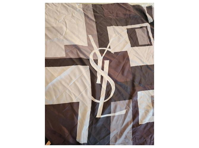 Yves Saint Laurent Seidentuch Grau - Ansicht 4