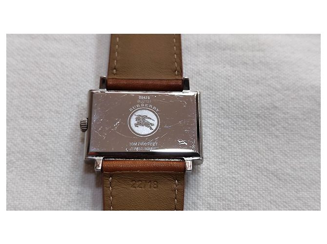 Reloj Burberry de Esfera Rectangular en Acero Inoxidable Plata - vista 12