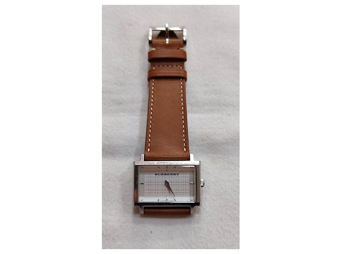 Reloj Burberry de Esfera Rectangular en Acero Inoxidable Plata - vista 3