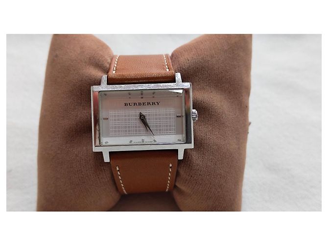 Reloj Burberry de Esfera Rectangular en Acero Inoxidable Plata - vista 9