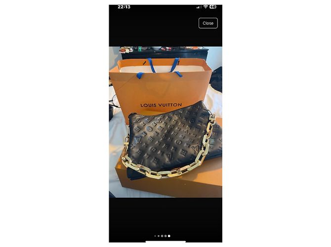 Bucket Louis Vuitton Cushion MM Nera in pelle di agnello Nero - vista 7