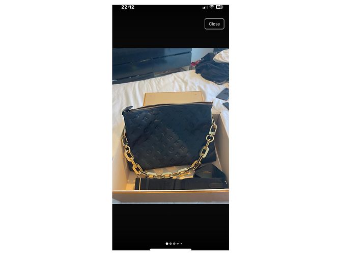 Bucket Louis Vuitton Cushion MM Nera in pelle di agnello Nero - vista 8
