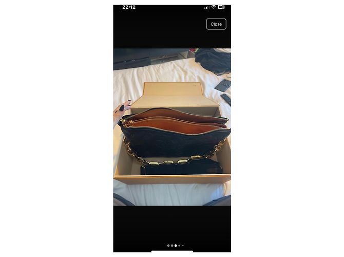 Bucket Louis Vuitton Cushion MM Nera in pelle di agnello Nero - vista 9