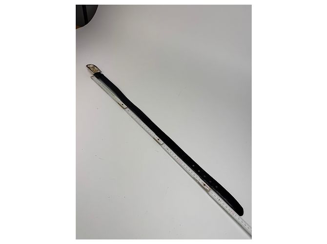 Céline Vintage Celine Leder Gürtel Schwarz Braun - Ansicht 3