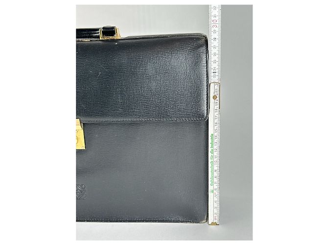 Borsa a tracolla in pelle Loewe Madrid vintage nera Nero - vista 10