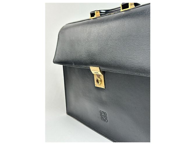 Borsa a tracolla in pelle Loewe Madrid vintage nera Nero - vista 13