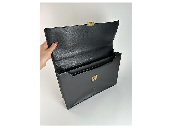 Borsa a tracolla in pelle Loewe Madrid vintage nera Nero - vista 6