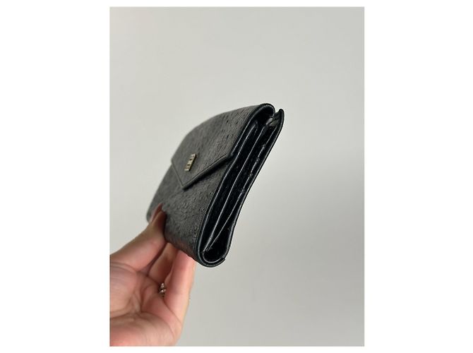 Vintage Givenchy Ostrich leather wallet black - view 5