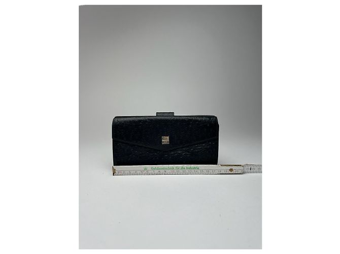 Vintage Givenchy Ostrich leather wallet black - view 6
