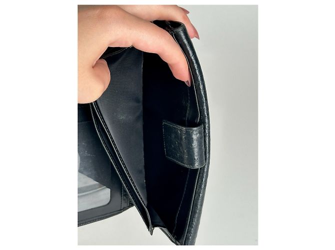 Vintage Givenchy Ostrich leather wallet black - view 7