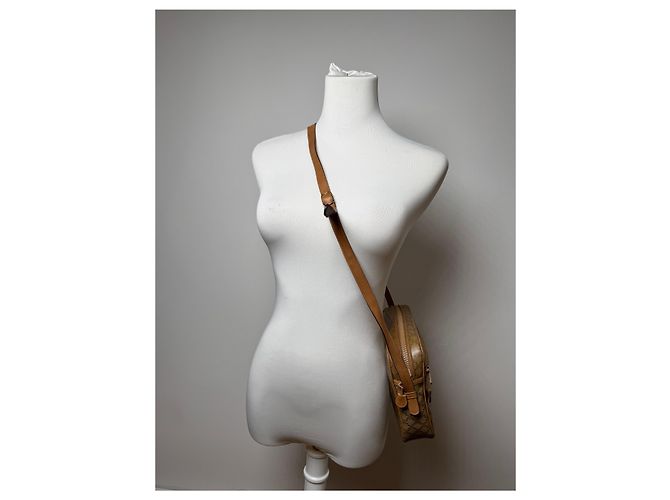 Céline Vintage Celine Monogramm Leder Triomphe Tasche beige - Ansicht 3