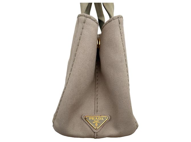 Borsa tote Prada Canapa Camel in tela Cammello - vista 3