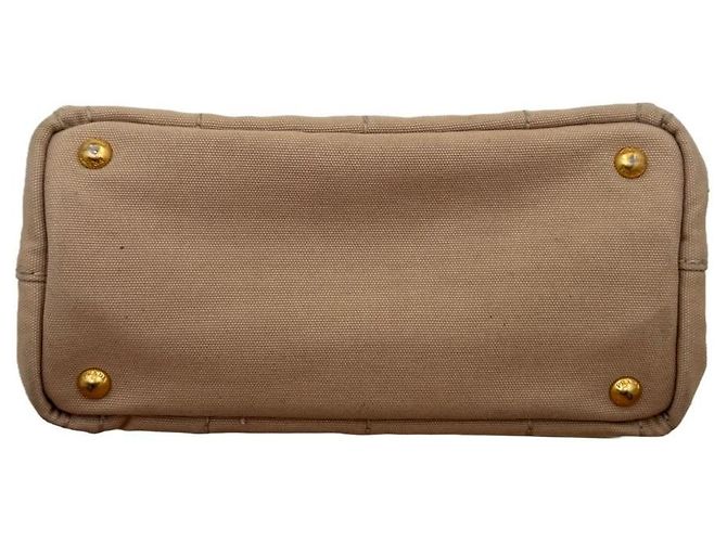 Borsa tote Prada Canapa Camel in tela Cammello - vista 6