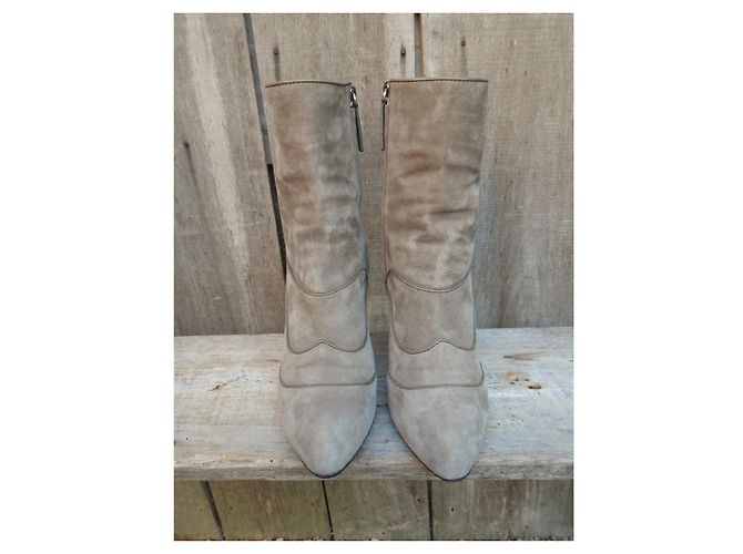 Botines Tod's de ante beige - vista 3
