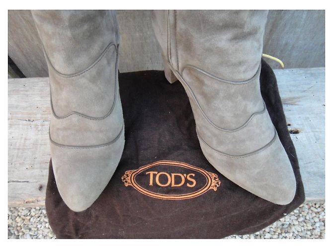 Botines Tod's de ante beige - vista 6